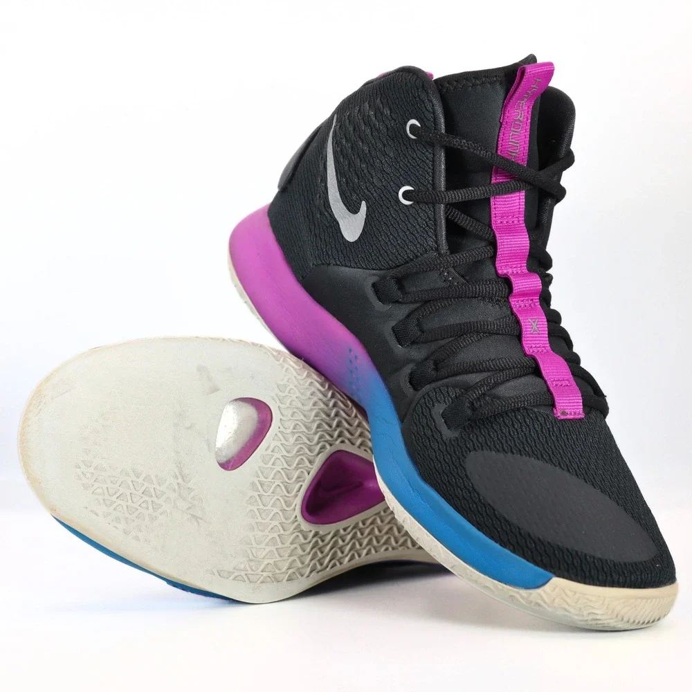 Nike Hyperdunk X Shoes Mens 9 Black Blue Pink High Top Basketball AO7893-002